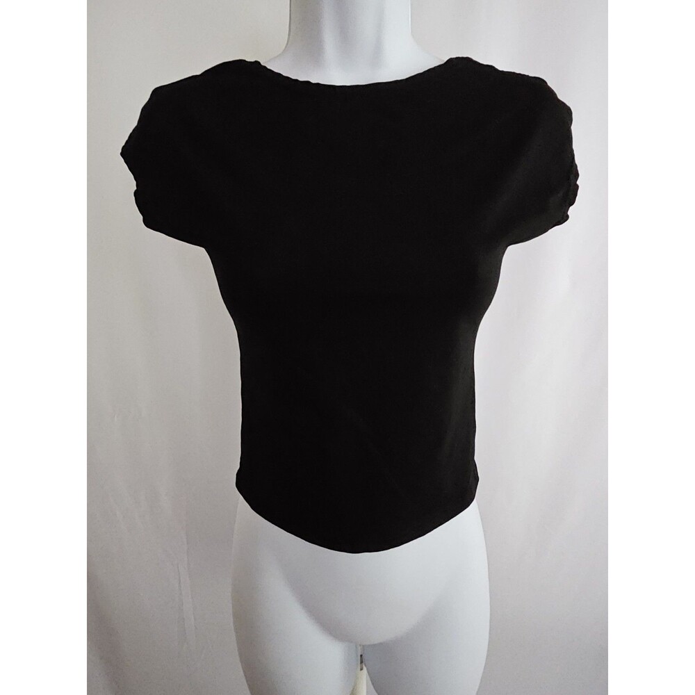 ForeFair Shirt Women's Sexy Backless Short Sleeve Summer Casual Y2K Size S